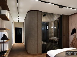 Crimson accents and quiet luxury: an Award-winning home